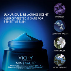 VICHY cream on hand to show true size and fast absorbing benefit