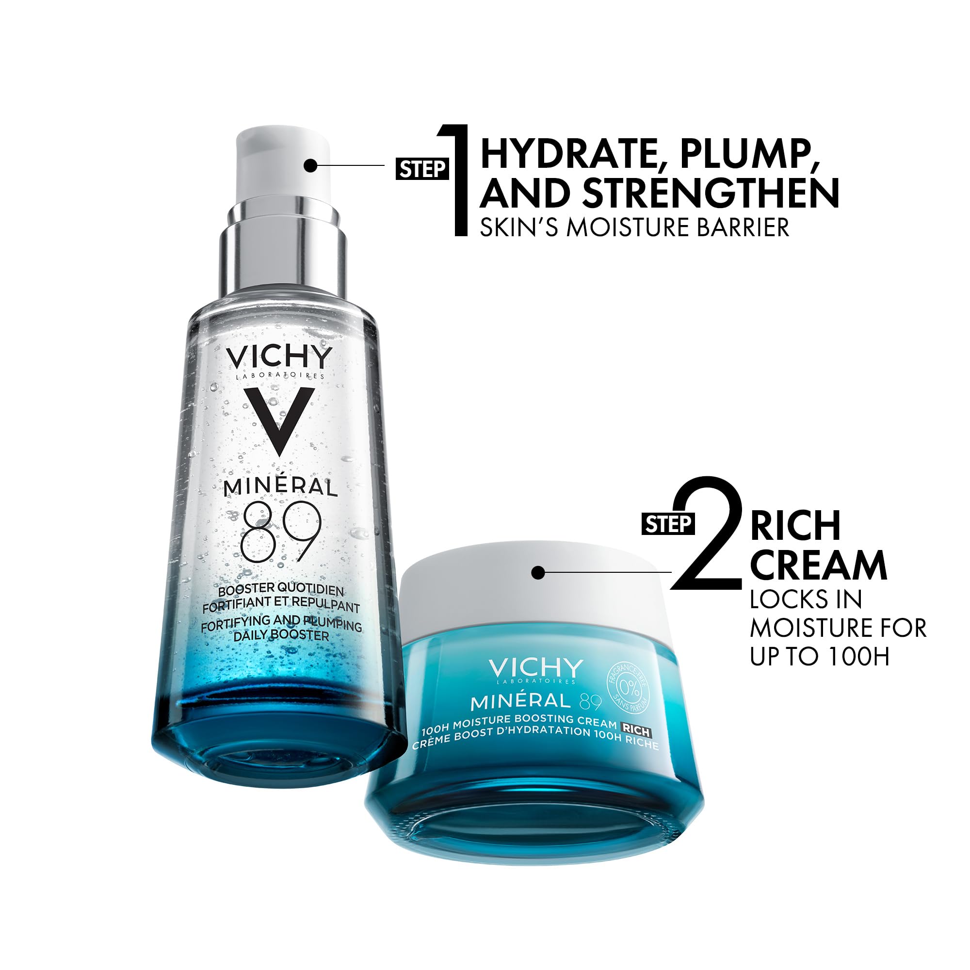 VICHY cream on bathroom shelf within daily skincare routine scene