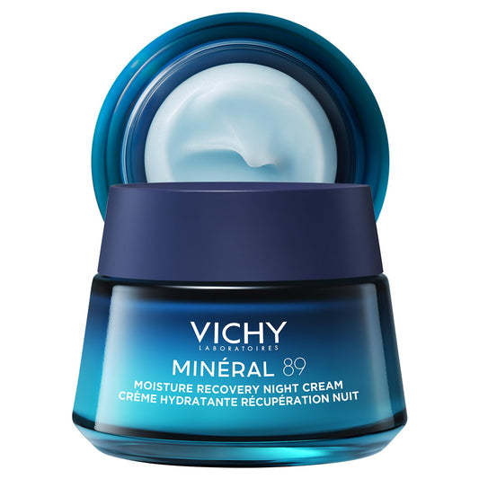 VICHY jar front view showing clean design and calming benefits