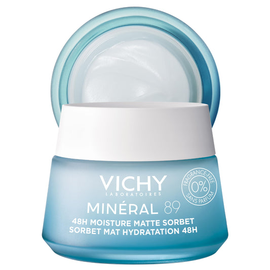 VICHY Minéral 89 front jar showing clean packaging and product benefit