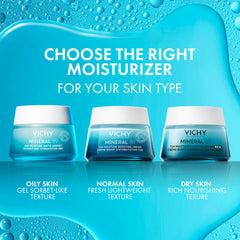VICHY Minéral 89 on bathroom shelf lifestyle scene conveying daily routine ease