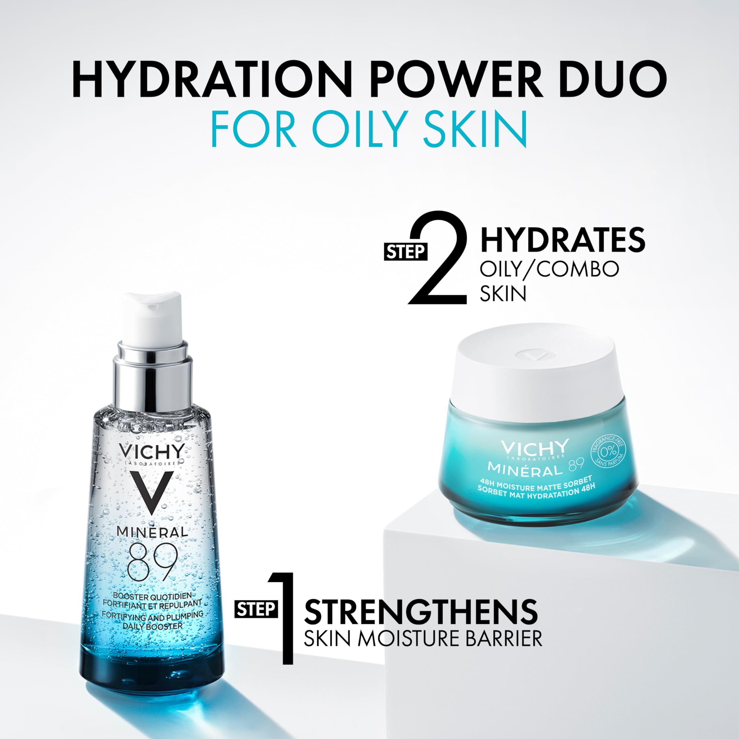 VICHY Minéral 89 used as under-makeup primer for longer wear and shine control