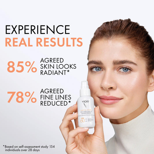 Vichy texture close-up of lightweight cream highlighting fast absorption benefit