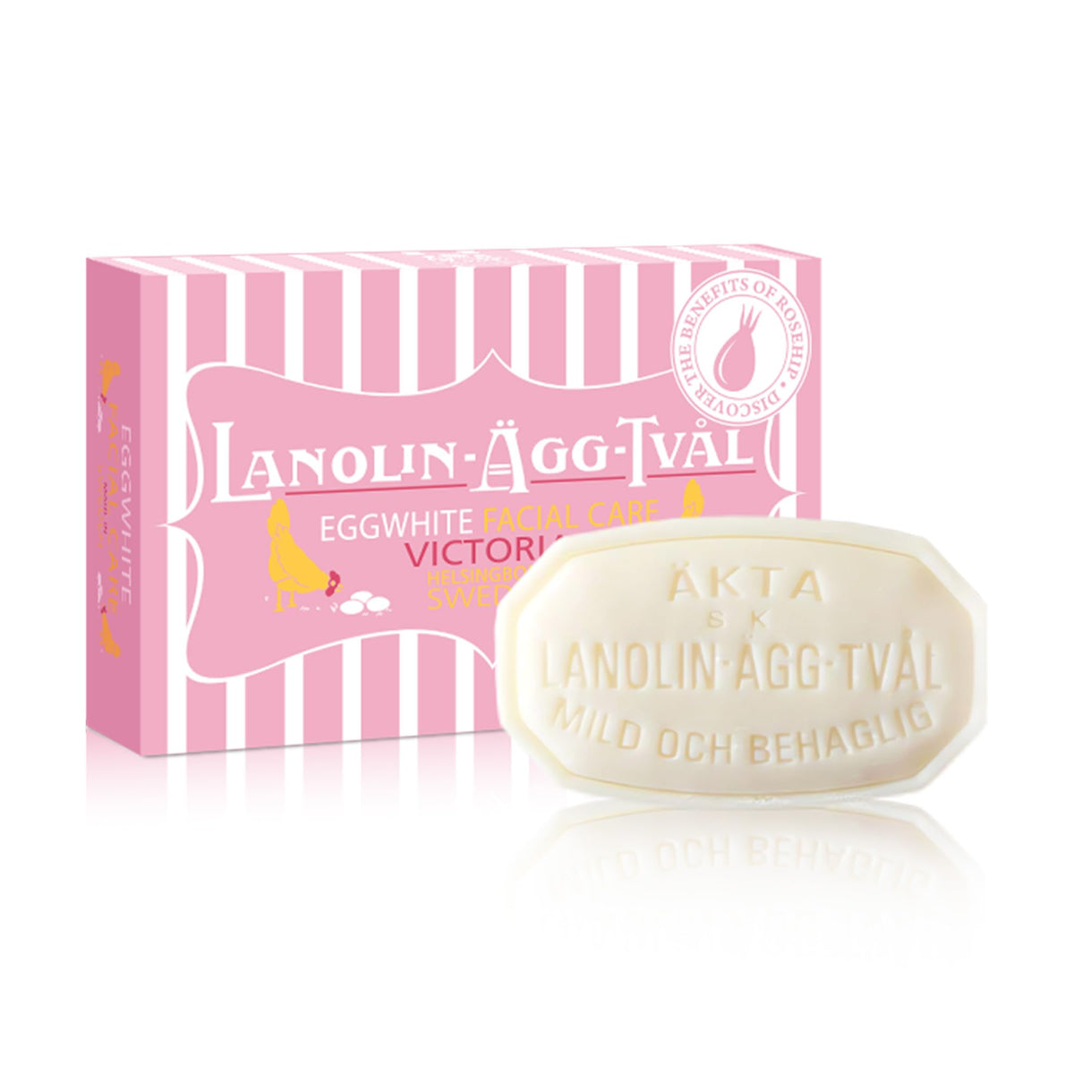 VICTORIA facial soap front packaging showing compact 50g bar and brand