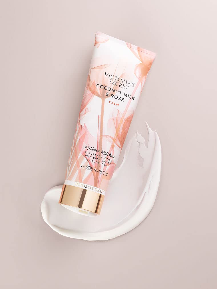 Victoria's Secret lotion texture swirl showing creamy hydration benefit