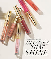 Victoria's Secret texture close-up highlighting shimmer and smooth formula benefit