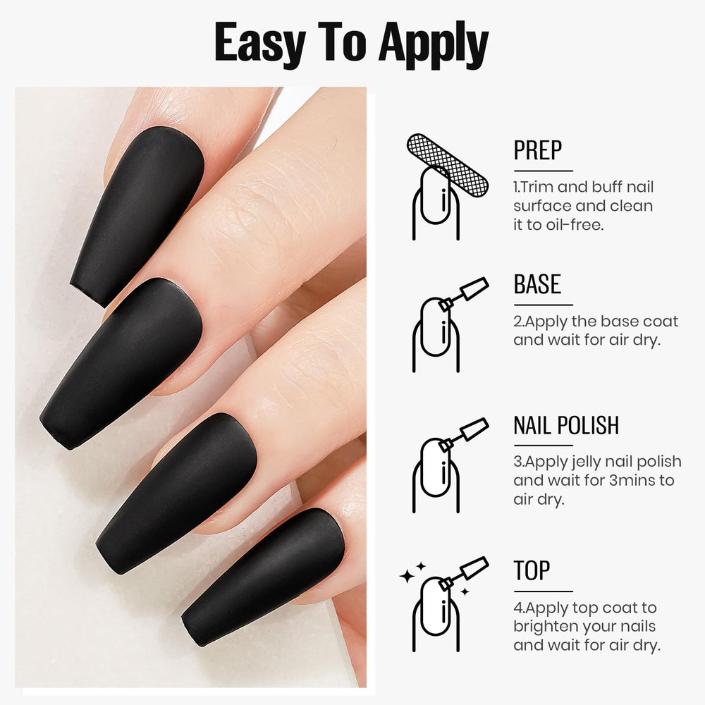 vieafenti polish being applied to nail demonstrating fast-dry and easy use