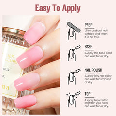 vieafenti lifestyle handshot showing natural nails with glossy sheer pink