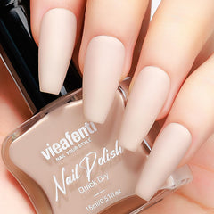 vieafenti front bottle showing clean matte-nude finish and clear branding benefit: easy identification