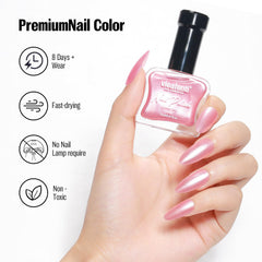 vieafenti nail swatch on hand demonstrating wearable romantic pink