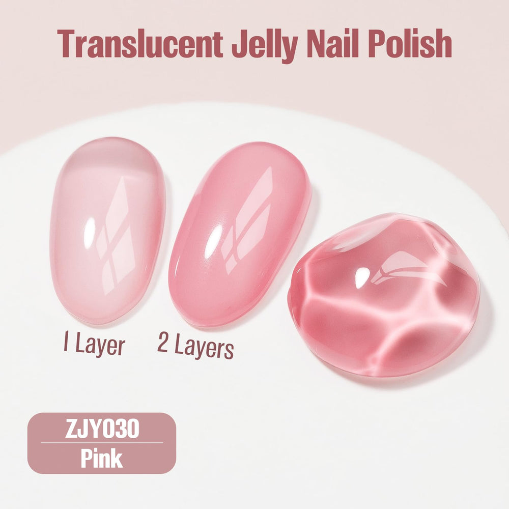 vieafenti three swatches showing sheer, medium, and jelly pink opacity
