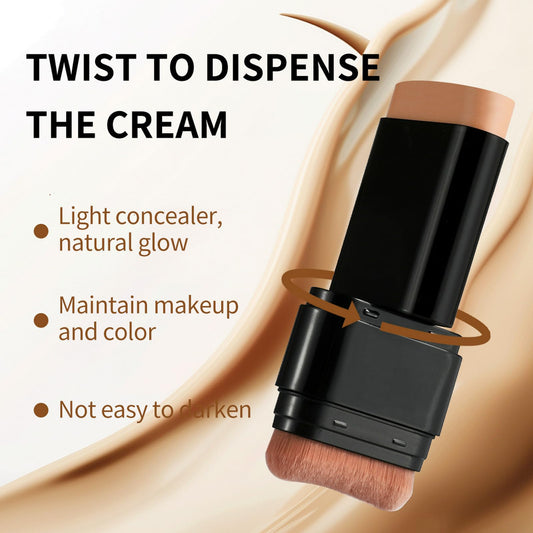 Vienflona dual-ended detail showing stick and brush for precise contouring benefit