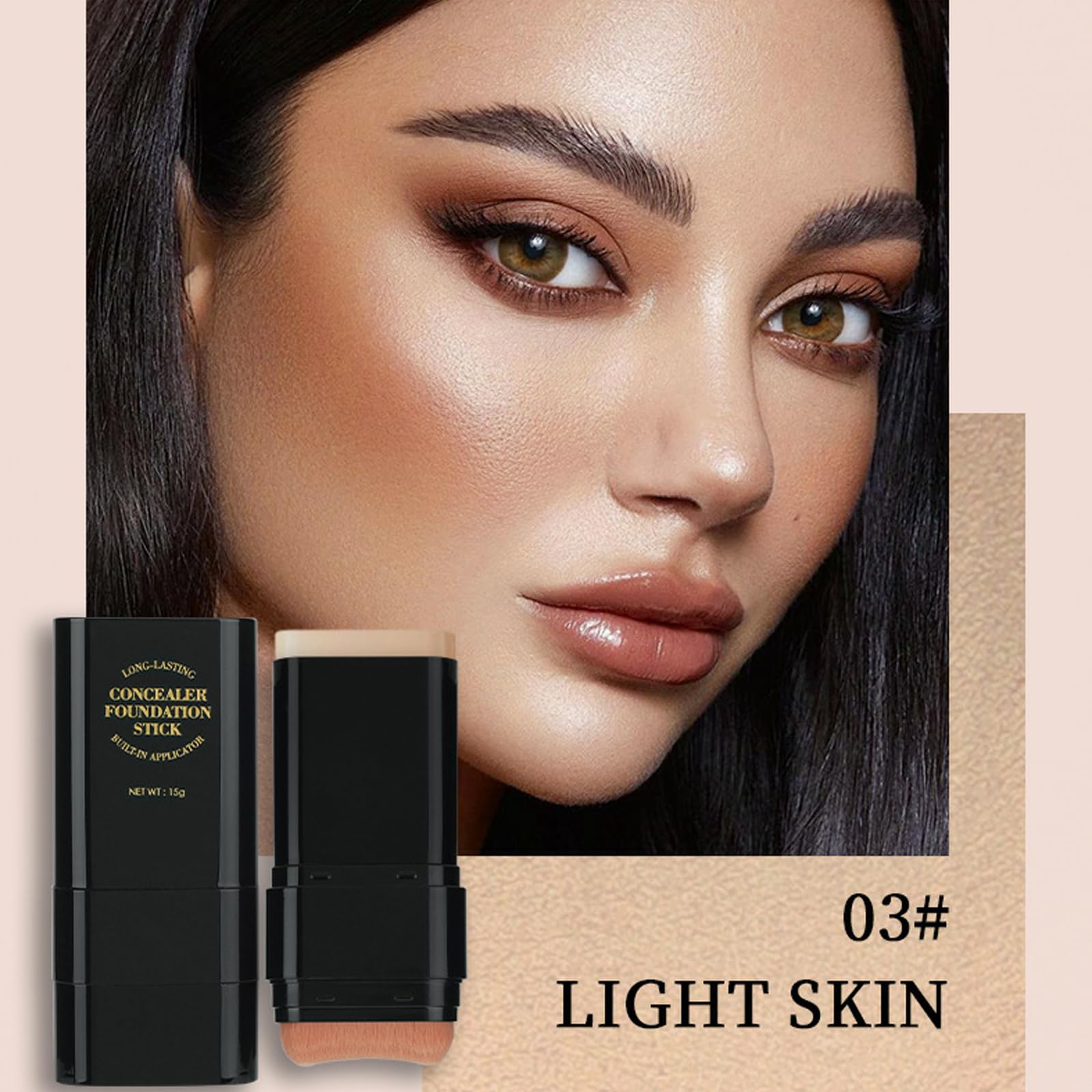 vienflona creamy texture swatch of foundation stick showing smooth blendable coverage