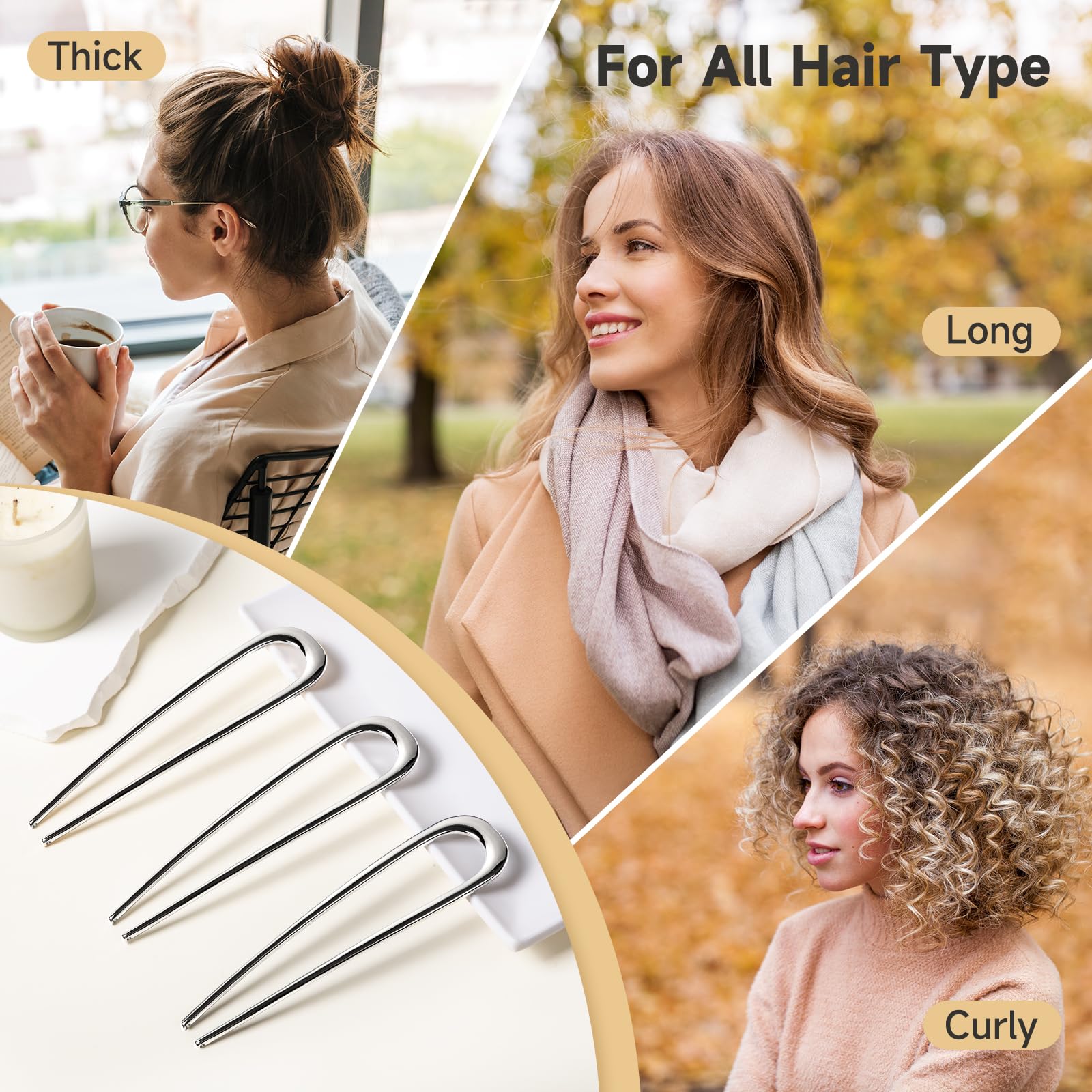 Vigorpace pins next to a hand to show 5-inch size and styling scale