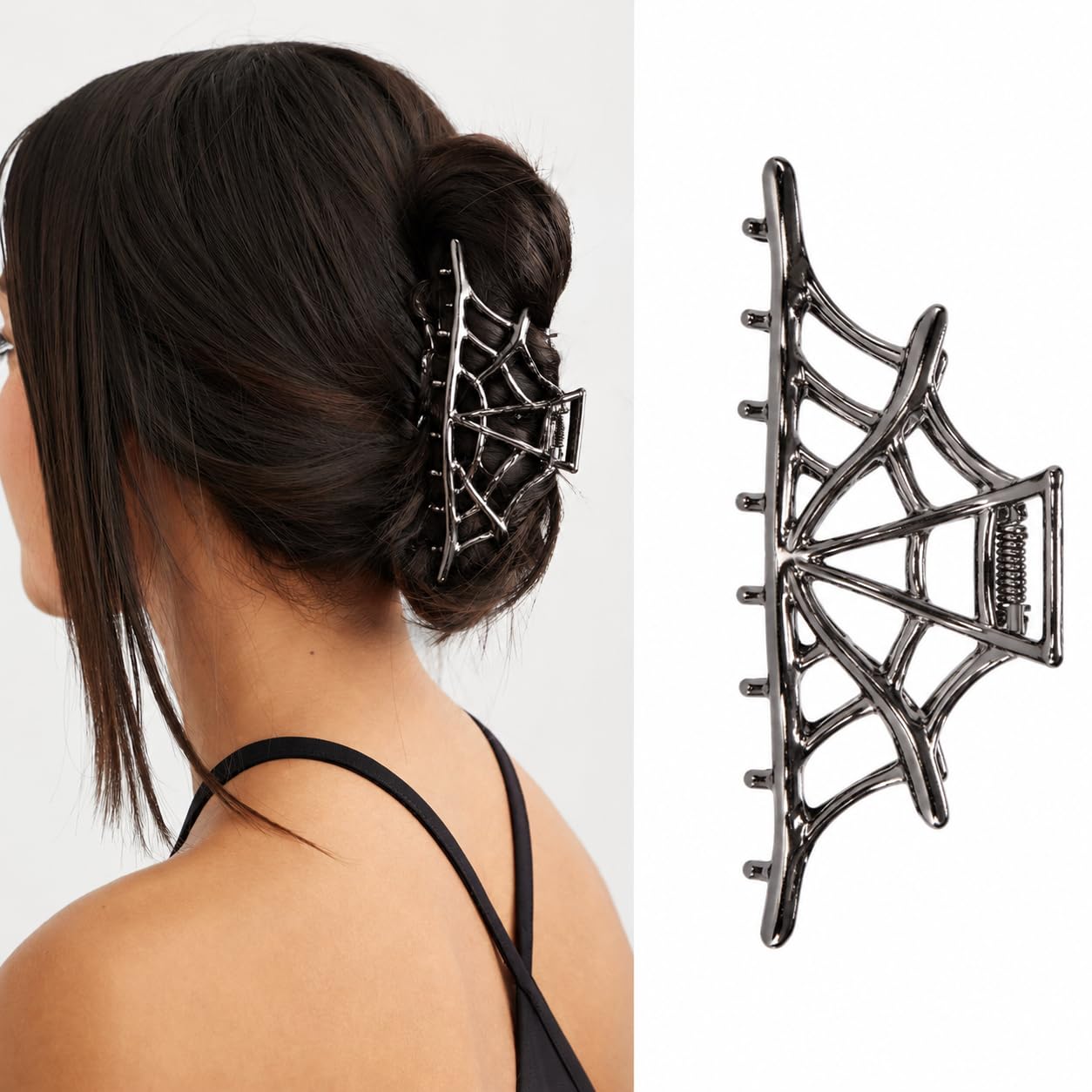Vigorpace skeleton hand clip detail highlighting motif and secure clasp