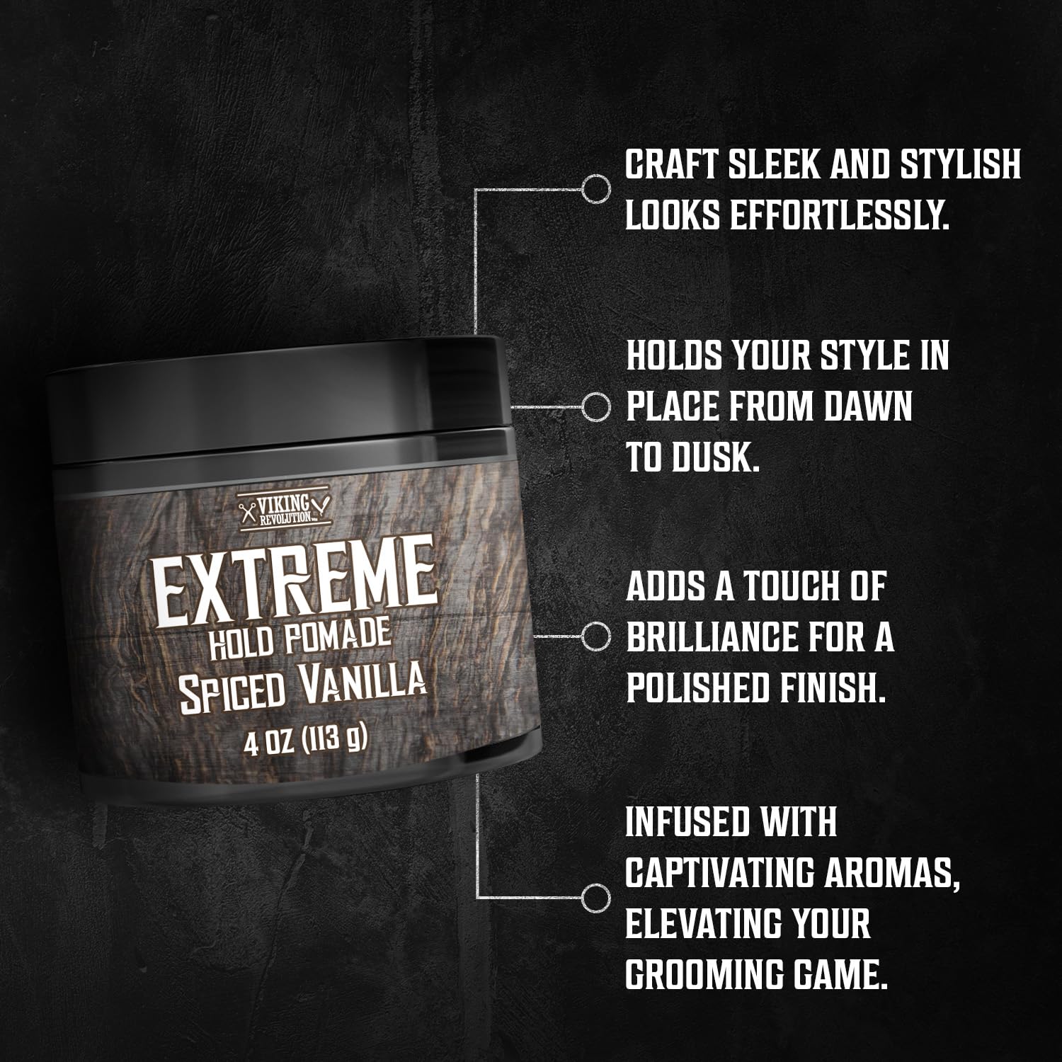 Viking Revolution pomade on hands ready to apply for controlled styling and quick rinse