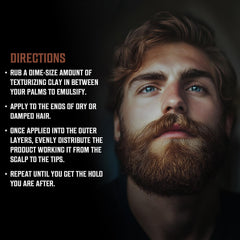 Viking Revolution before and after hair styling showing improved texture benefit