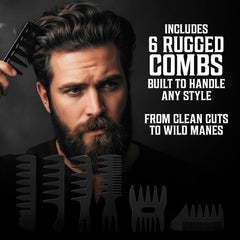 Viking Revolution comb set arrangement organized for styling precision and control