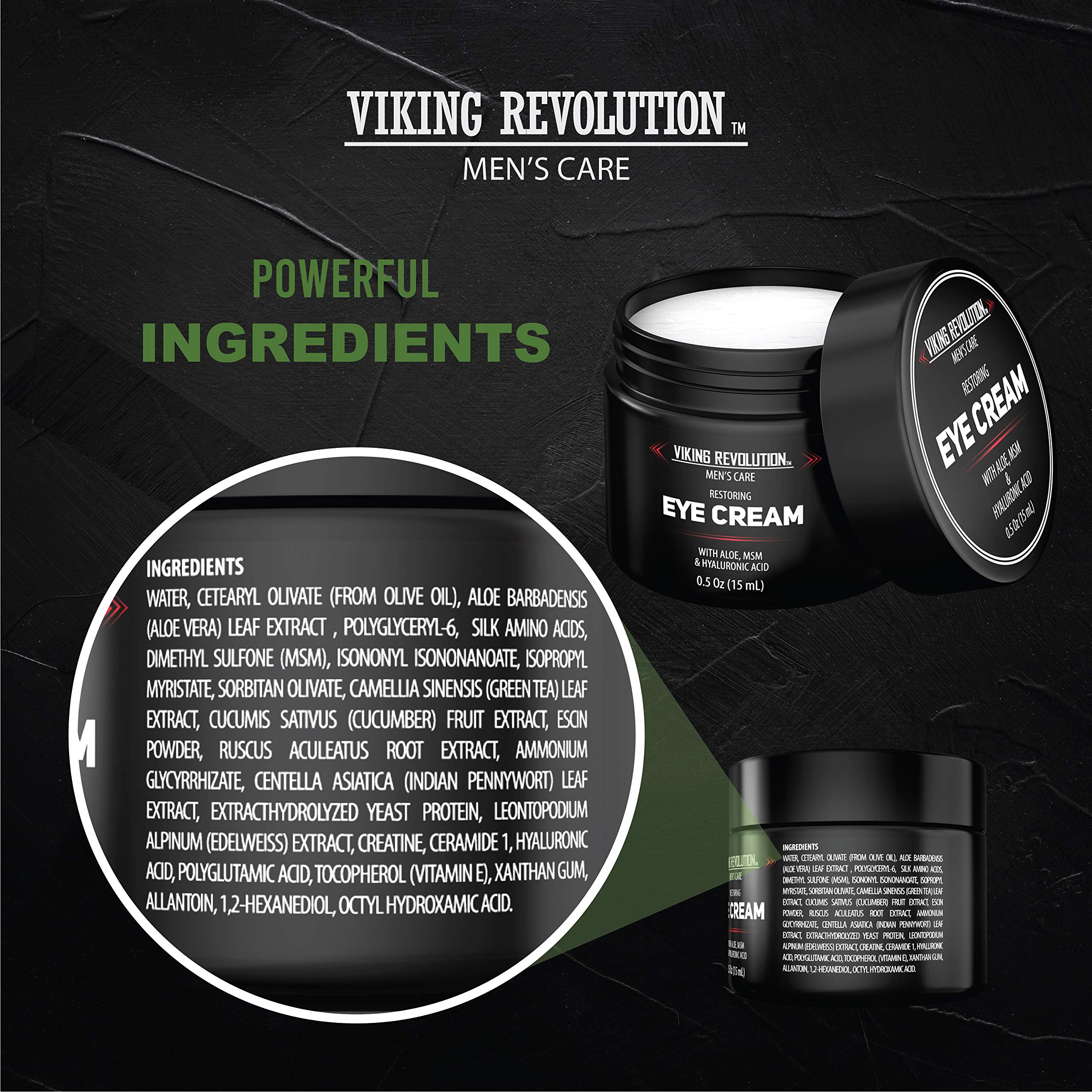 Viking Revolution label and ingredients list visible for transparency and product trust