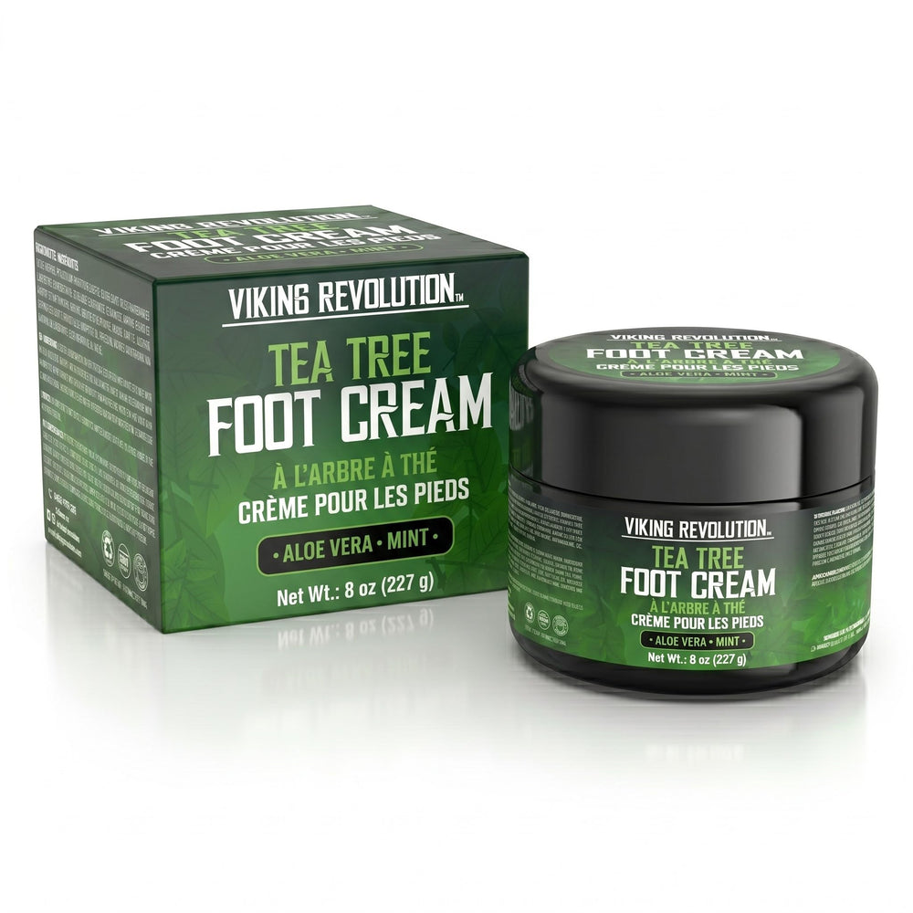 Viking Revolution cream applied then covered with socks for overnight moisture lock