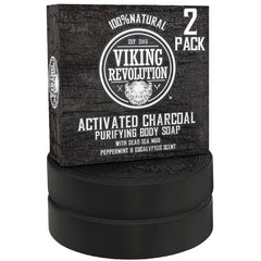 Viking Revolution front packaging showing charcoal soap benefits