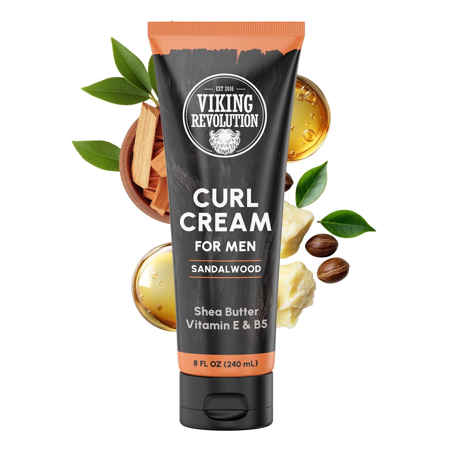 Viking Revolution front packaging showing curl cream for easy identification and styling
