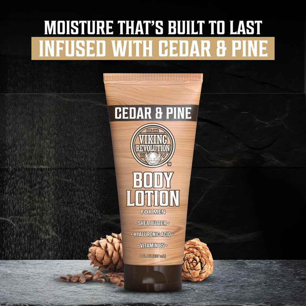 Viking Revolution ingredients label close-up highlighting shea, hyaluronic acid and B5