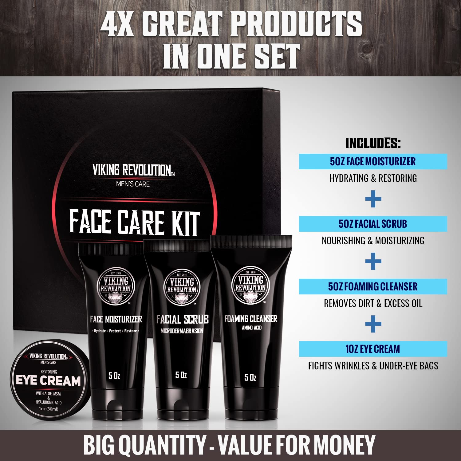 Viking Revolution microdermabrasion scrub swirled to show exfoliating texture