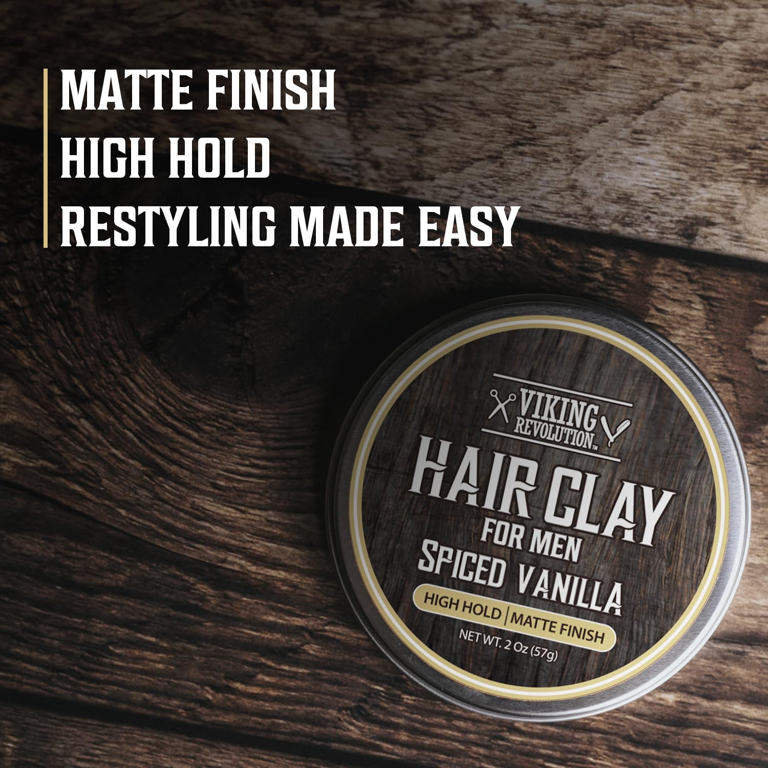 Viking Revolution open jar texture close-up revealing matte clay consistency benefit
