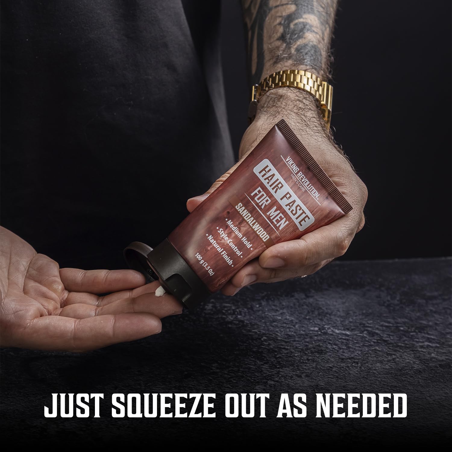 Viking Revolution open jar texture highlighting matte, non-greasy styling cream