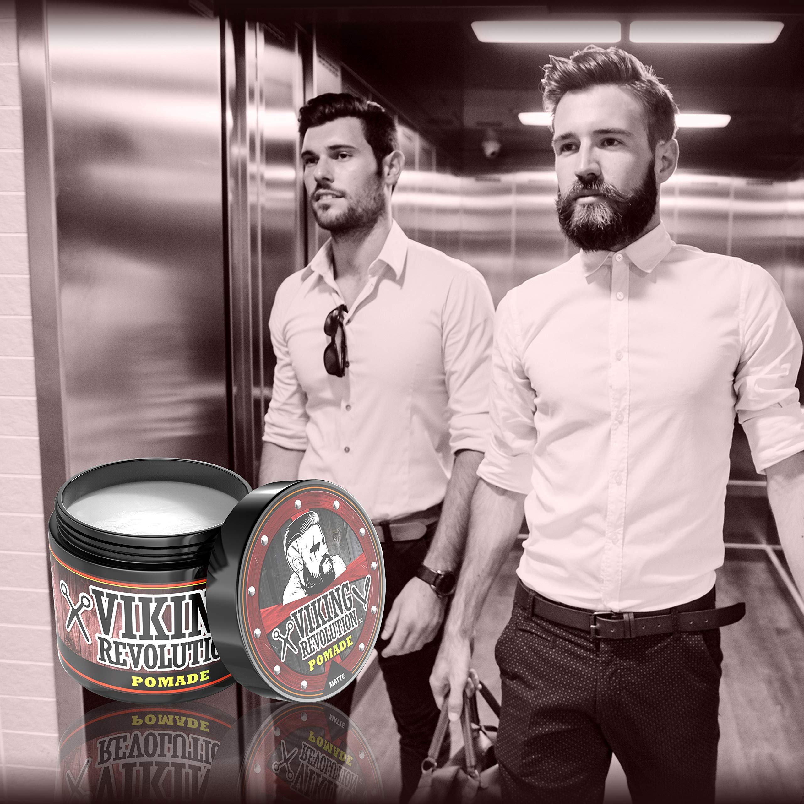 Viking Revolution jar on bathroom vanity, everyday grooming convenience