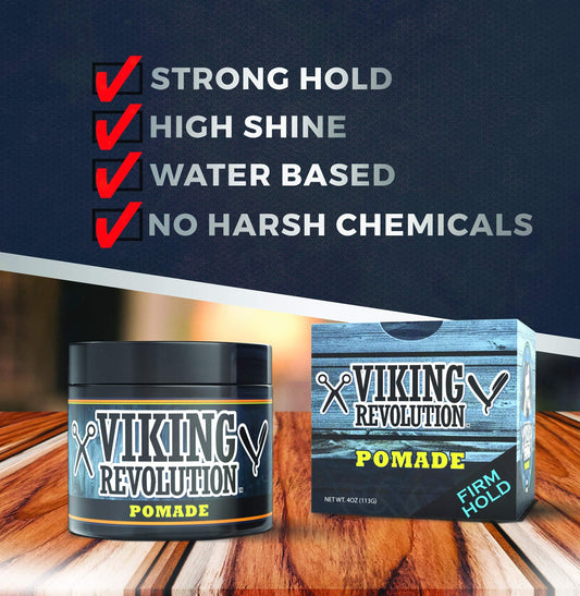 Viking Revolution pomade open texture in tub highlighting smooth creamy consistency for easy styling