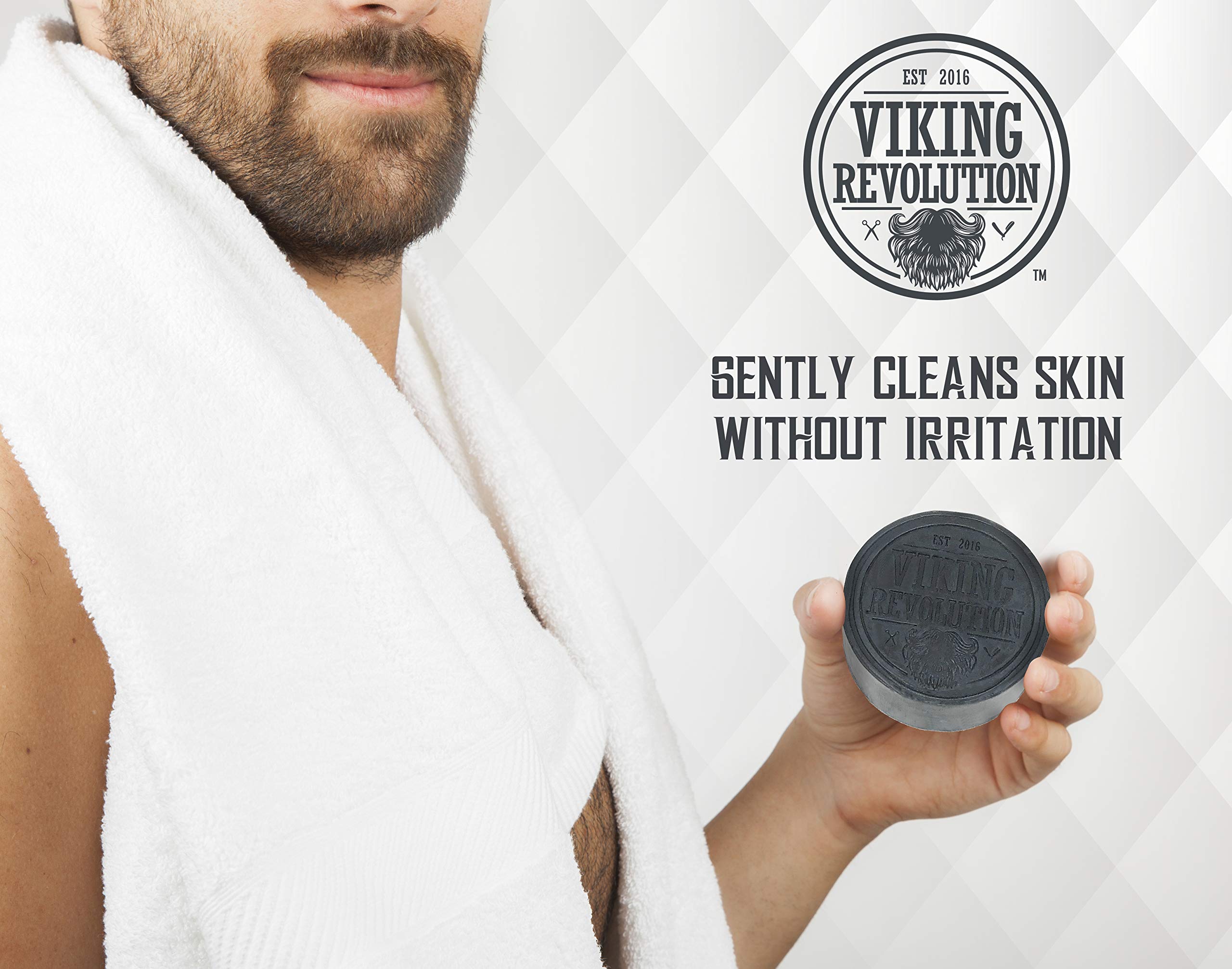 Viking Revolution soap lather in hand demonstrates rich foam and easy rinsing
