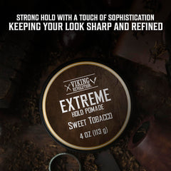 Viking Revolution styling slick back demonstrating high shine and firm hold