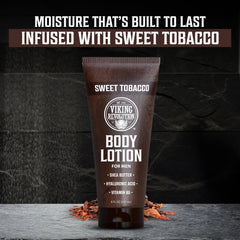 Viking Revolution bottle on bathroom counter in lifestyle setting, complements grooming routine