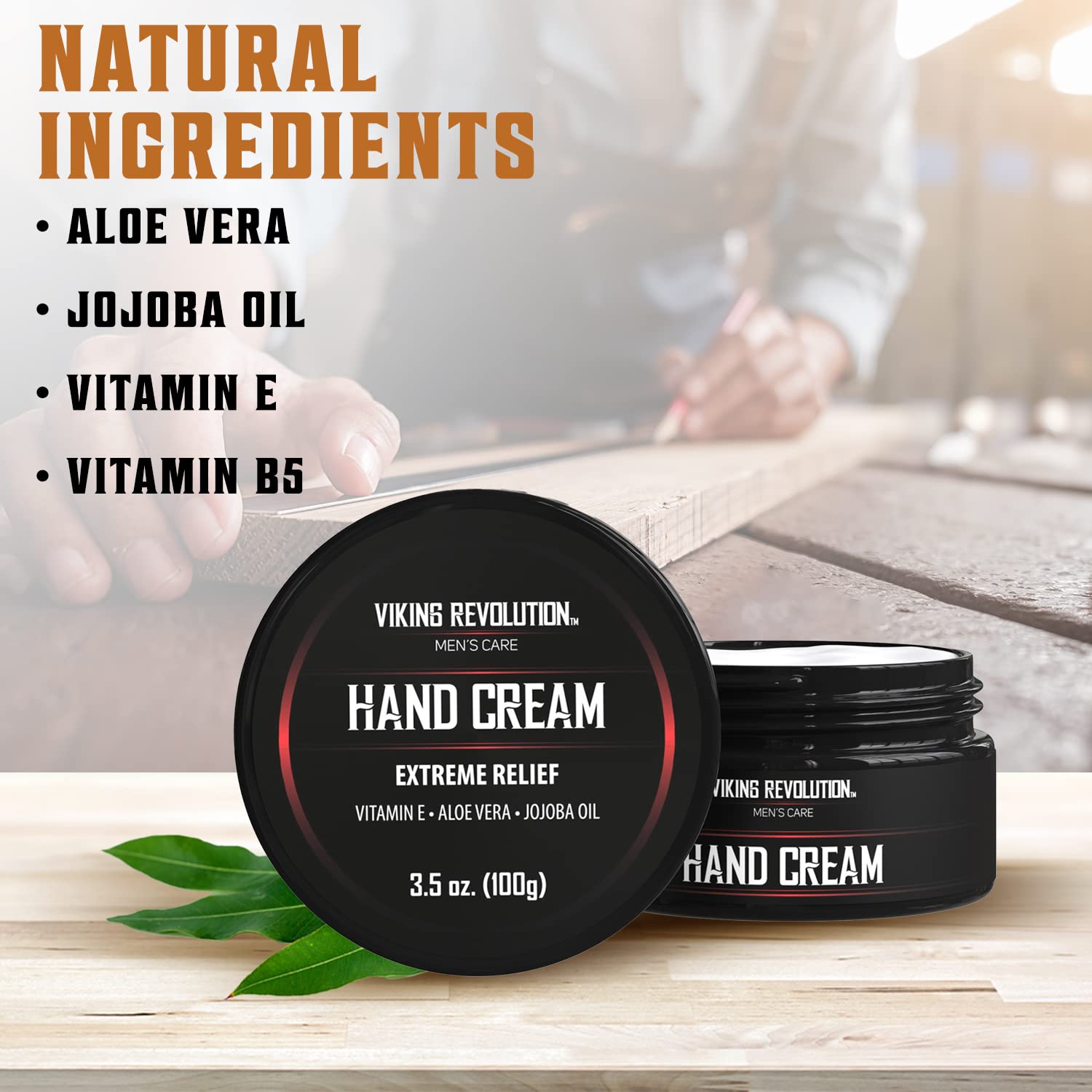 Viking Revolution cream texture close-up demonstrating quick absorption benefit