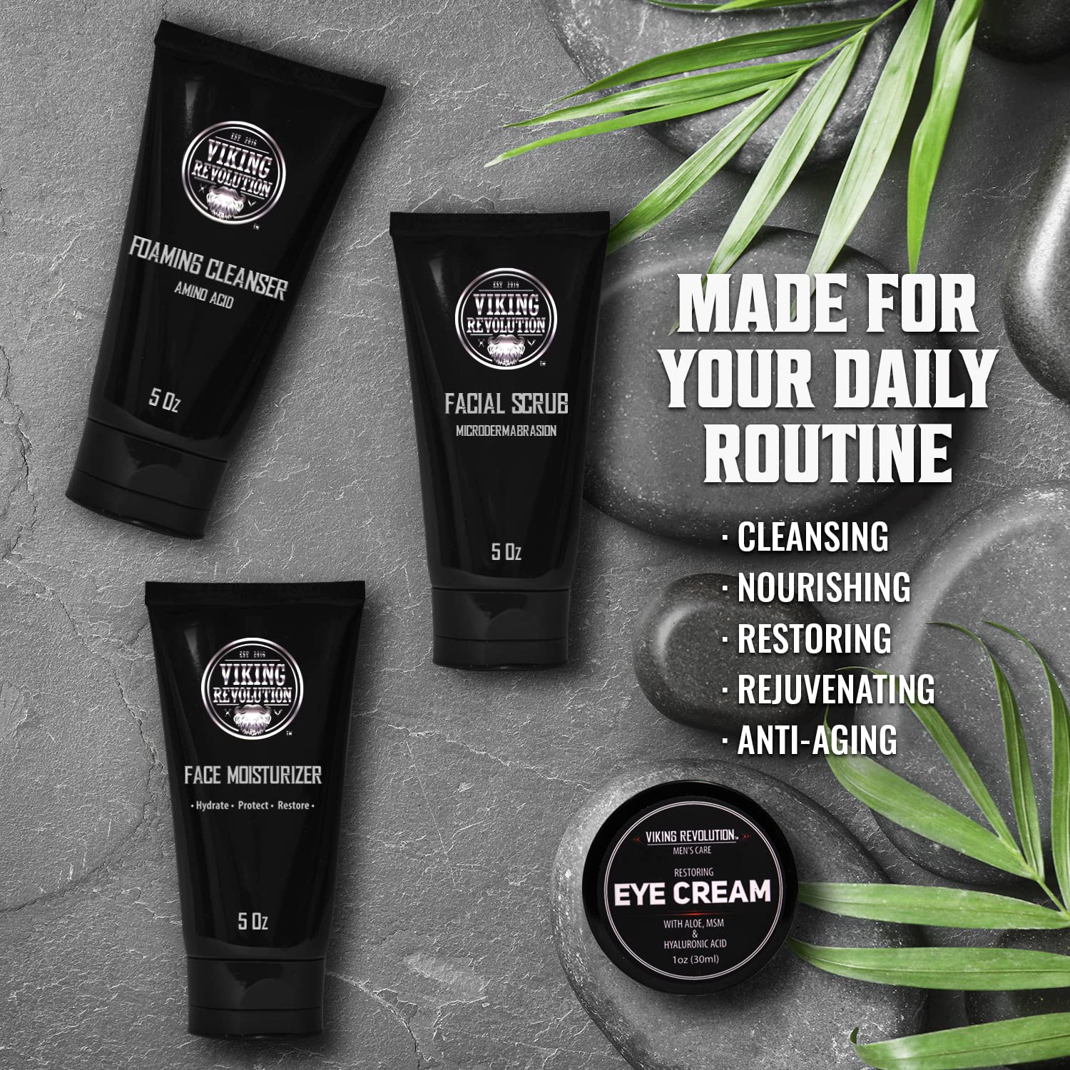 Viking Revolution kit arranged in travel bag for on-the-go grooming benefit