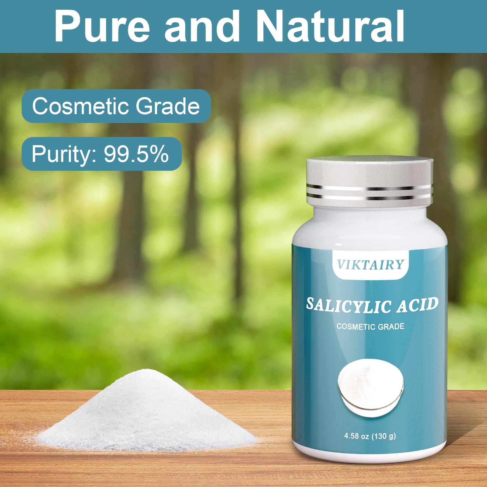 Viktairy powder close-up highlighting fine cosmetic-grade texture and consistency