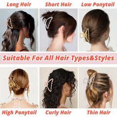 VinBee clip securing a thick hair half bun, offering all-day hold and style