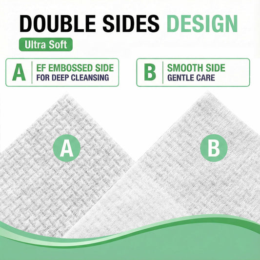 Vinda clean single XL towel flat to display full size and softness benefits