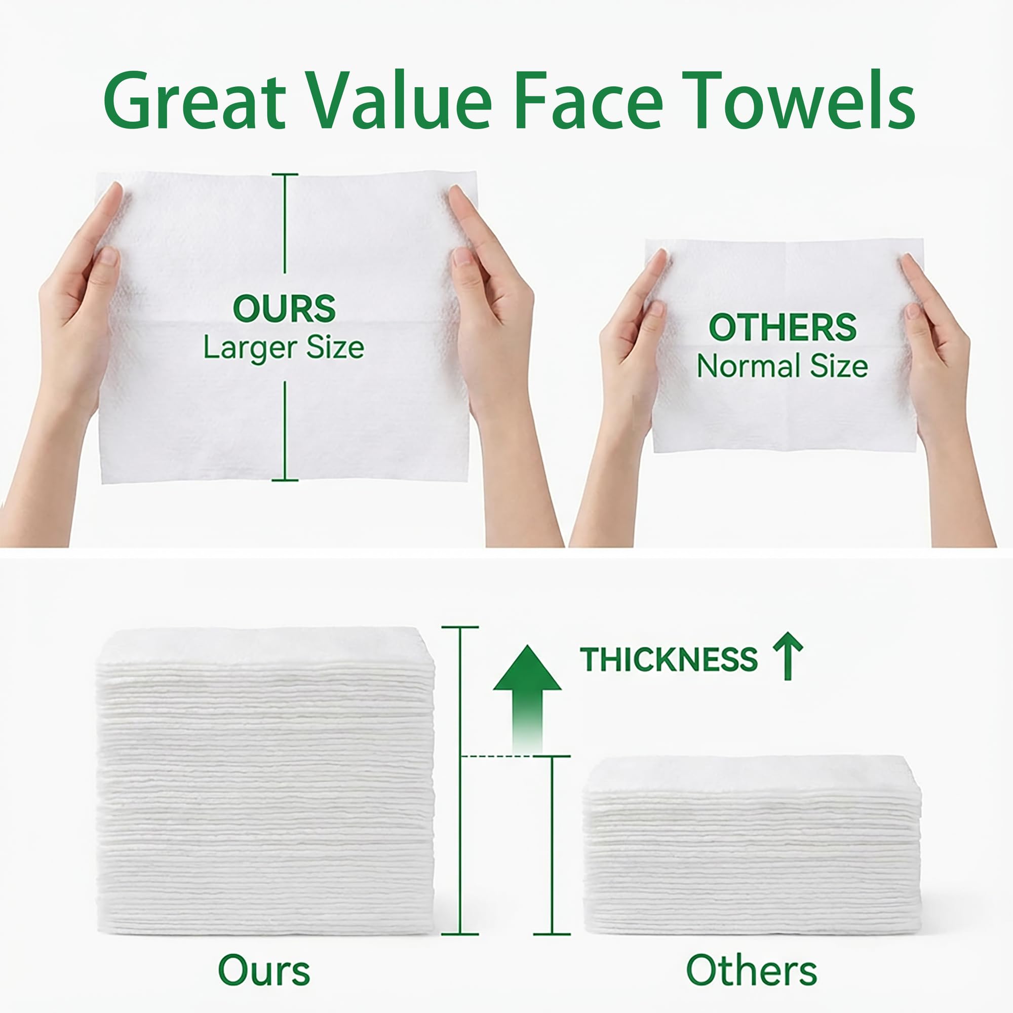 Vinda clean towel in hand removing makeup for hygienic skincare benefit
