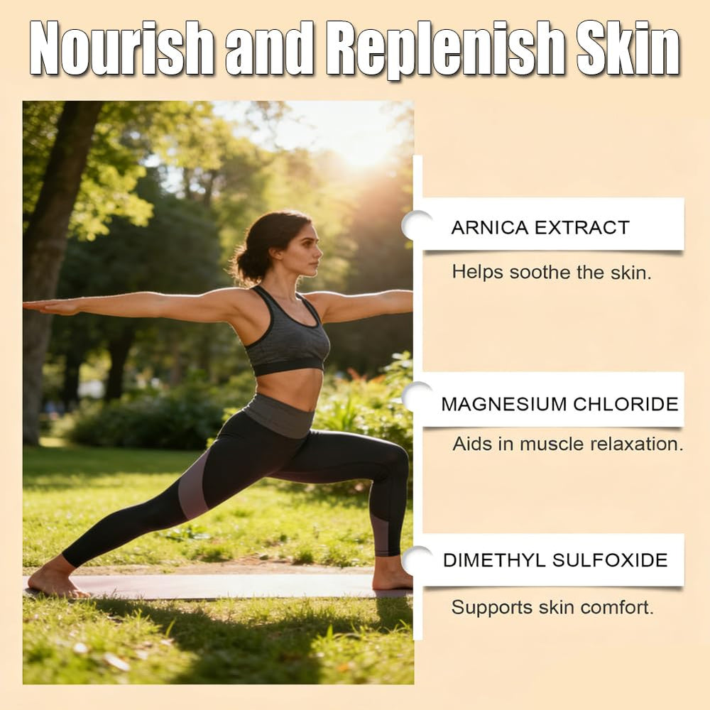 Vingtank ingredient layout with arnica and MSM highlighting natural soothing benefits