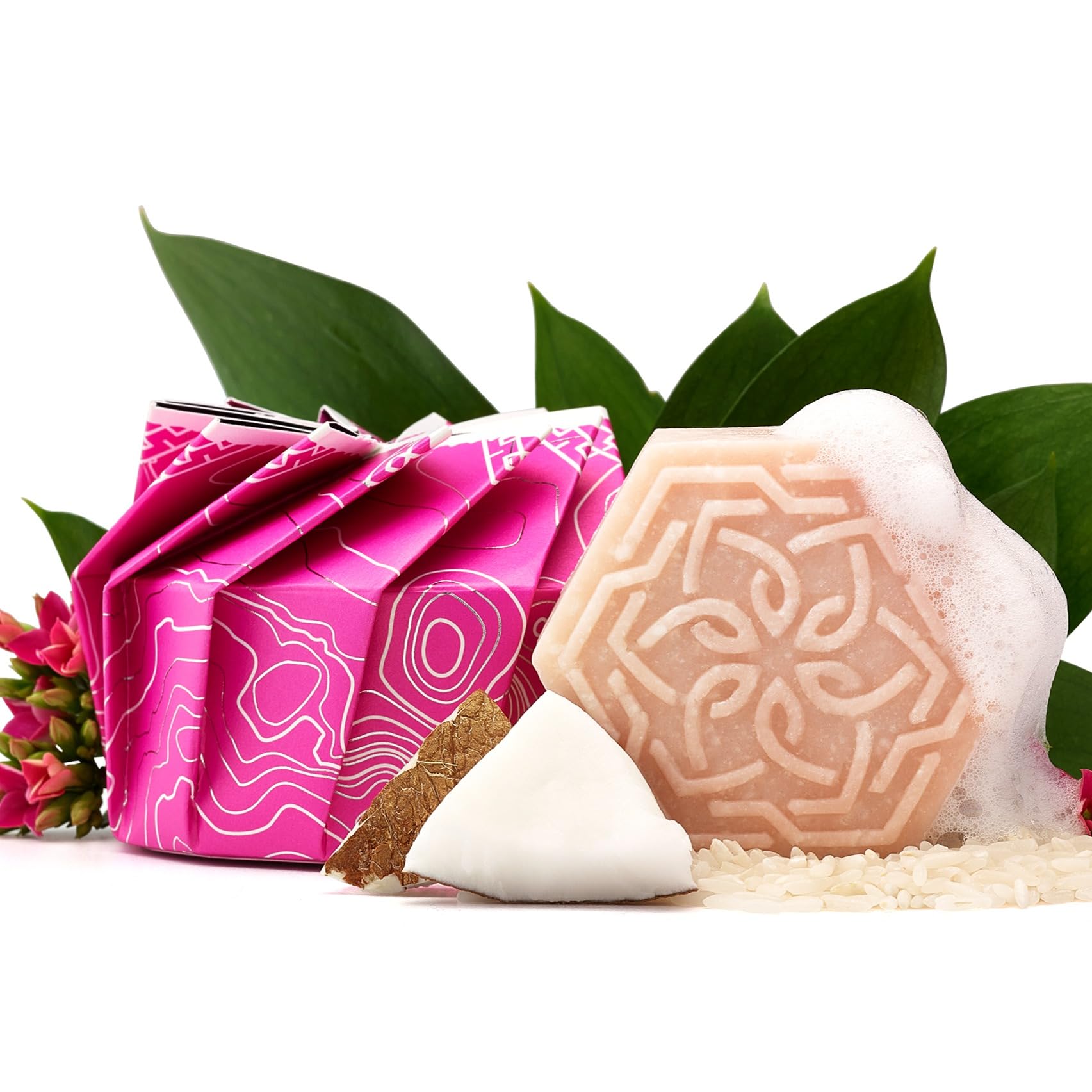 Viori coconut bliss front packaging showing eco-friendly solid shampoo benefit
