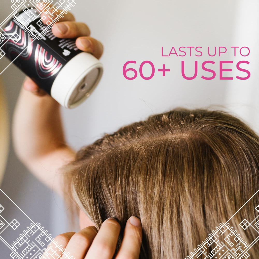 Viori being applied to roots with fingertips to revive and volumize