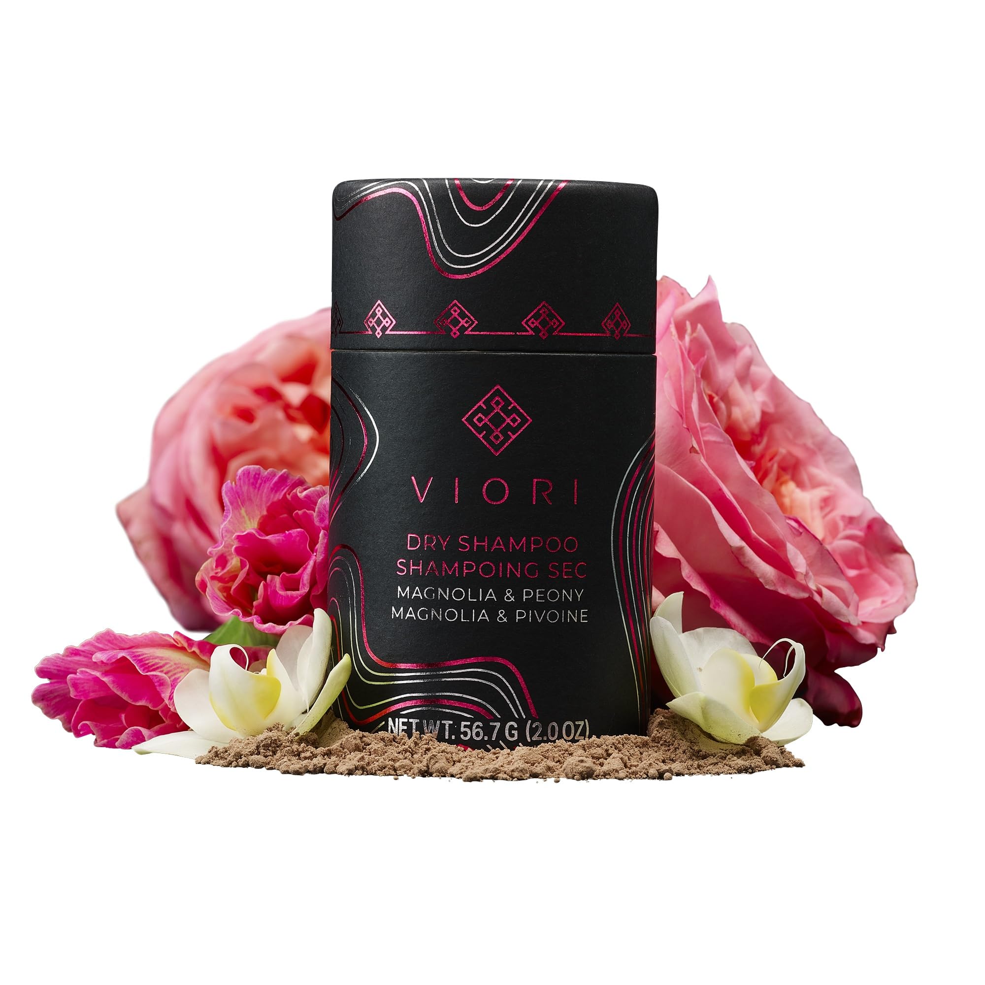 Viori front jar of dry shampoo showing packaging and instant convenience