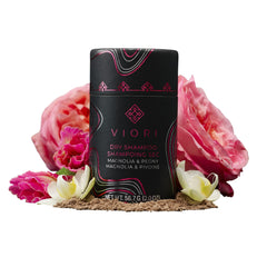 Viori front jar of dry shampoo showing packaging and instant convenience