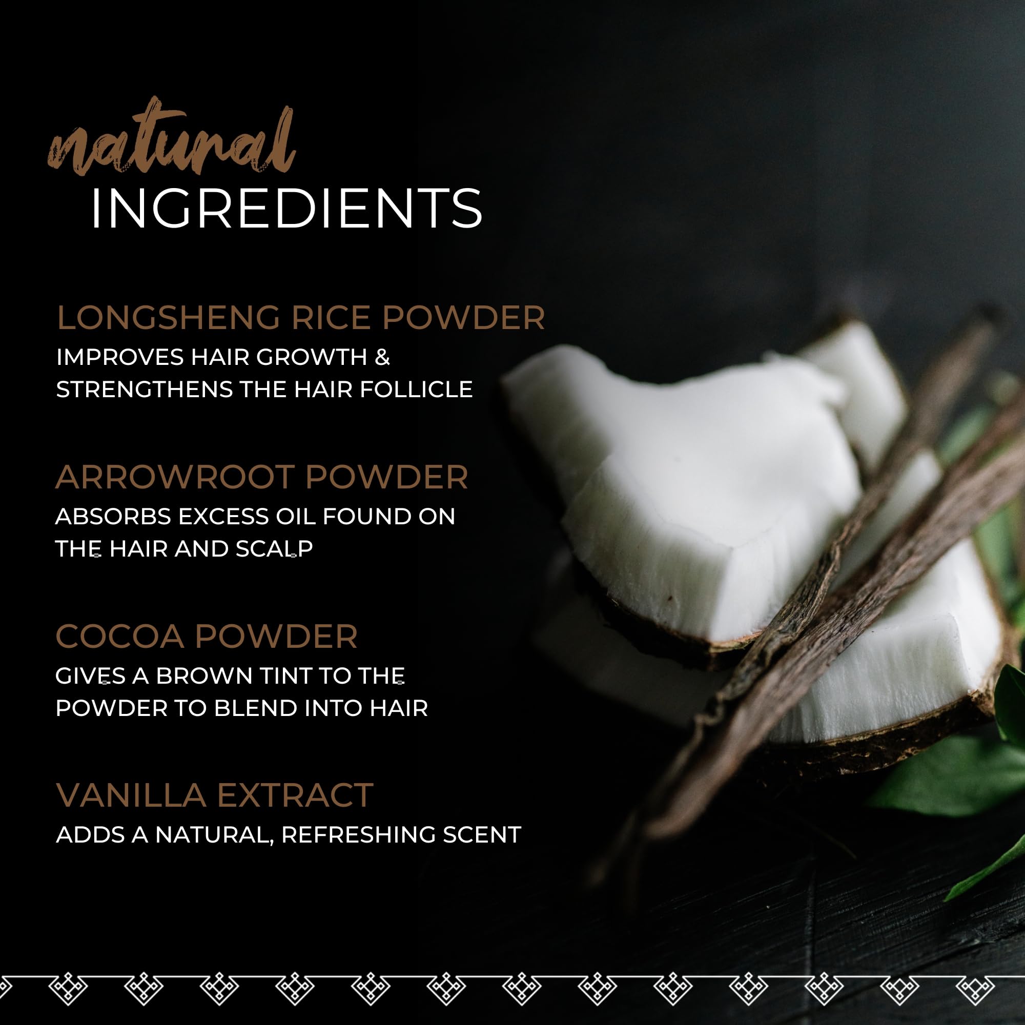 Applying Viori dry shampoo at roots to absorb oil and add lift