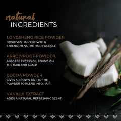 Applying Viori dry shampoo at roots to absorb oil and add lift