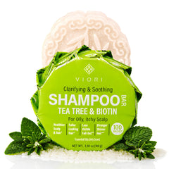 Viori front packaging showing shampoo bar and plastic-free benefits