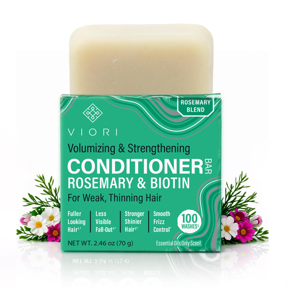 Viori conditioner bar front packaging showing eco-friendly design and compact benefits